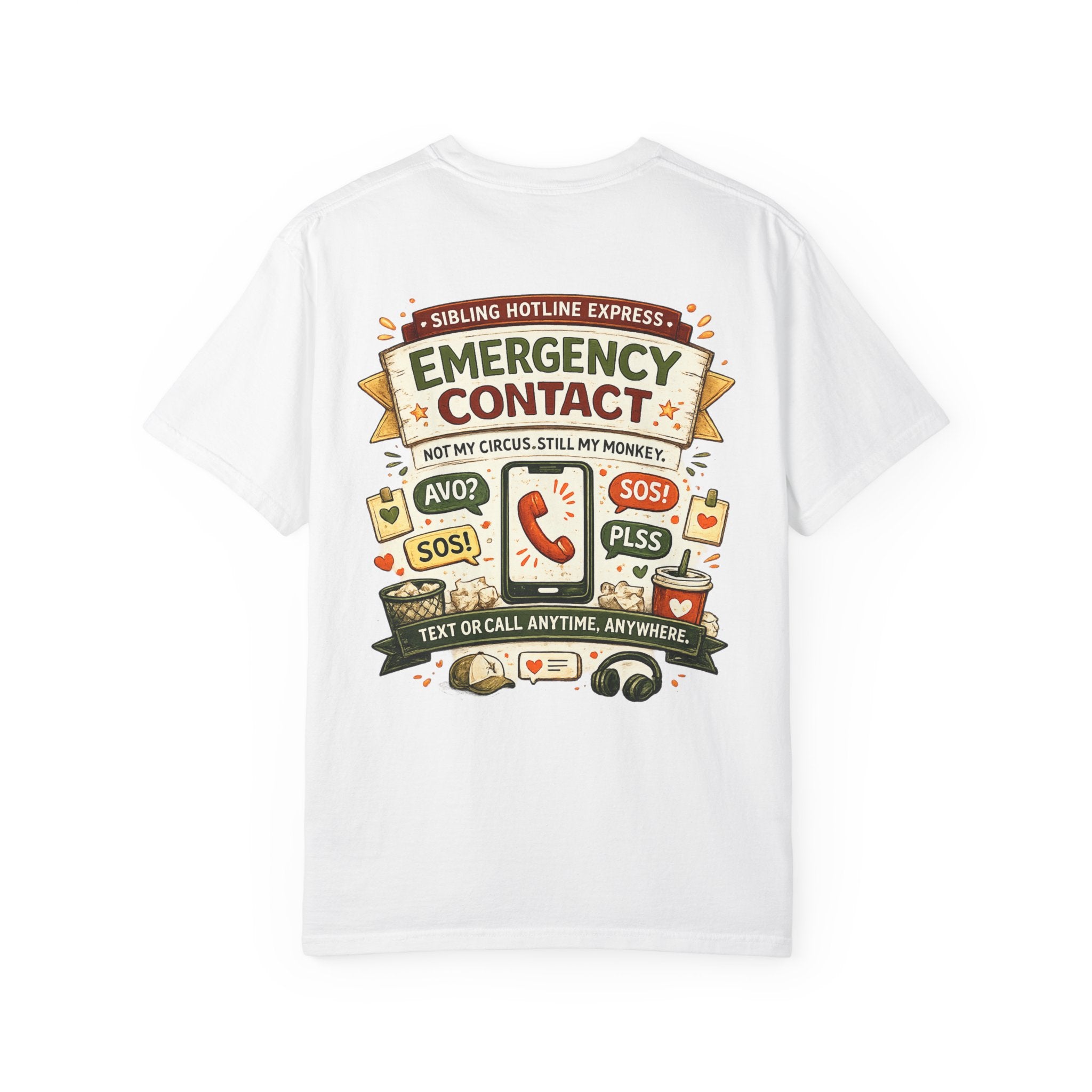 Emergency Contact — Funny Rakhi T-Shirt for Siblings 🚨
