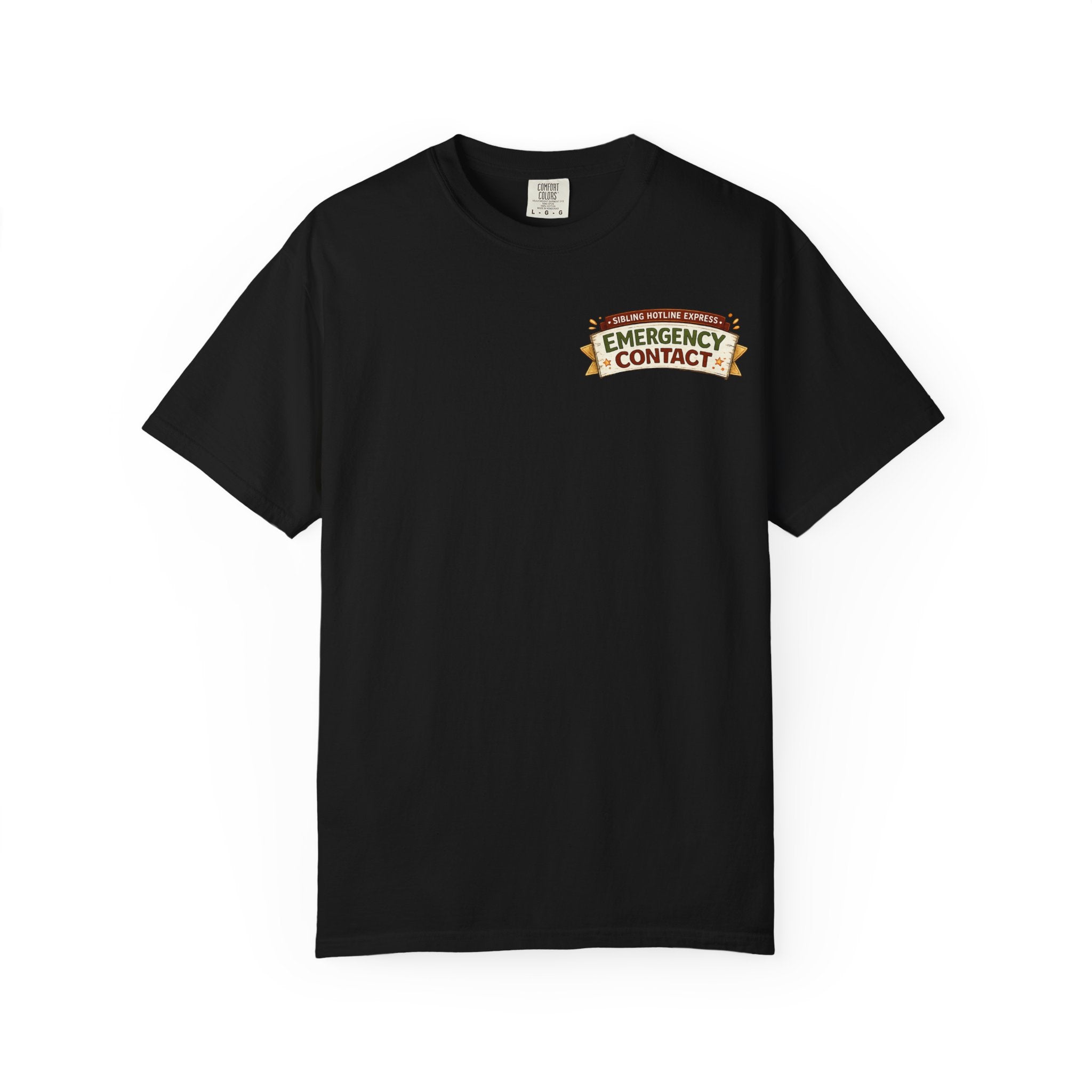 Emergency Contact — Funny Rakhi T-Shirt for Siblings 🚨