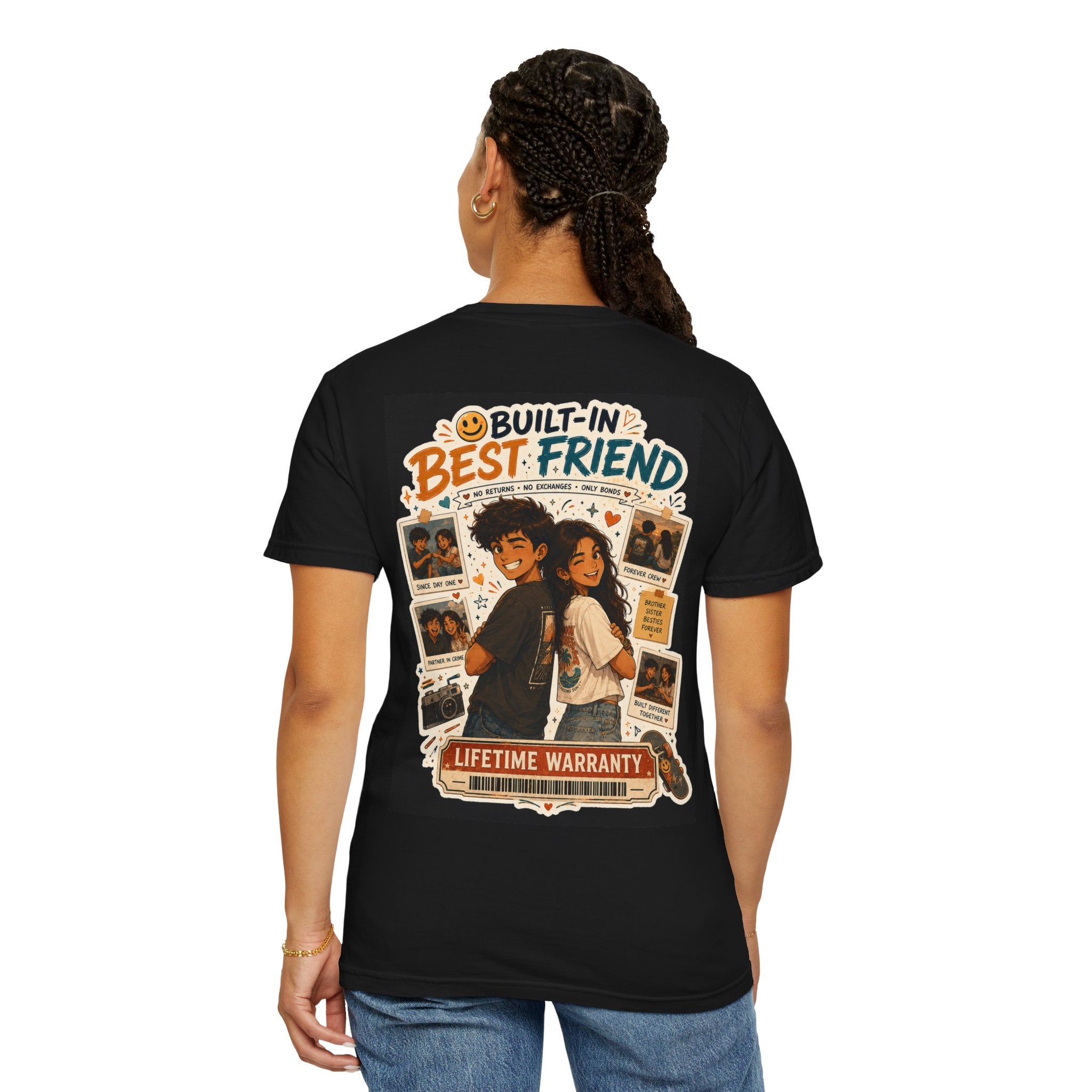Built-In Best Friend — Funny Rakhi T-Shirt for Siblings 🤝
