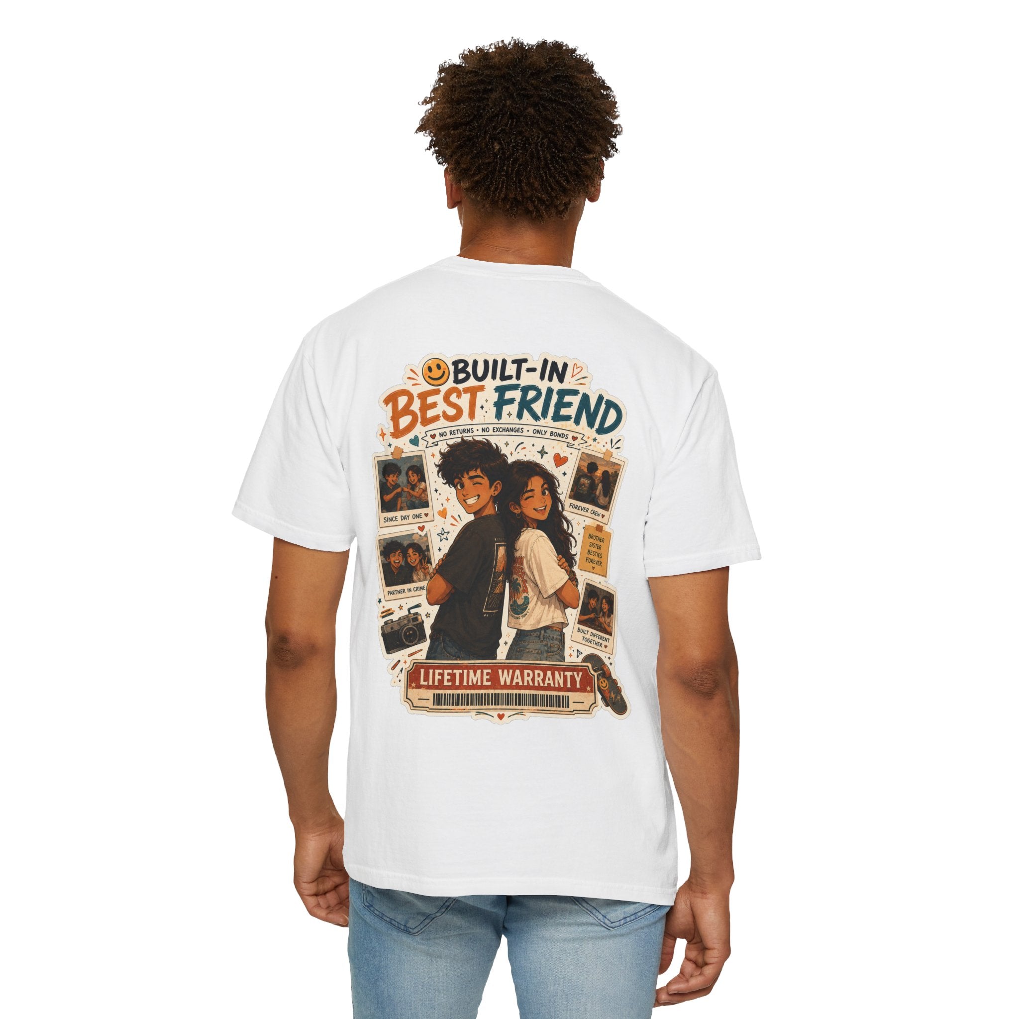 Built-In Best Friend — Funny Rakhi T-Shirt for Siblings 🤝