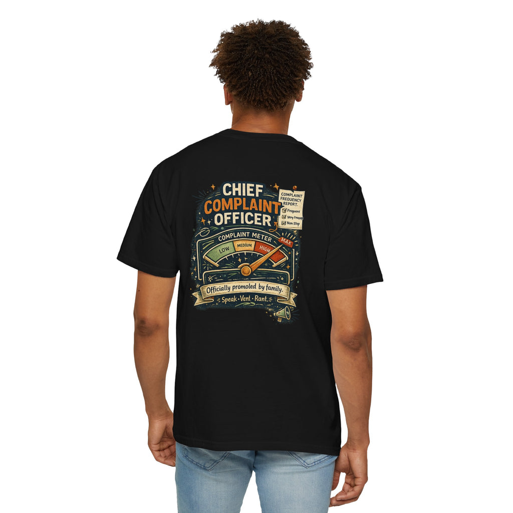 Chief Complaint Officer — Funny Rakhi T-Shirt for Siblings 📋