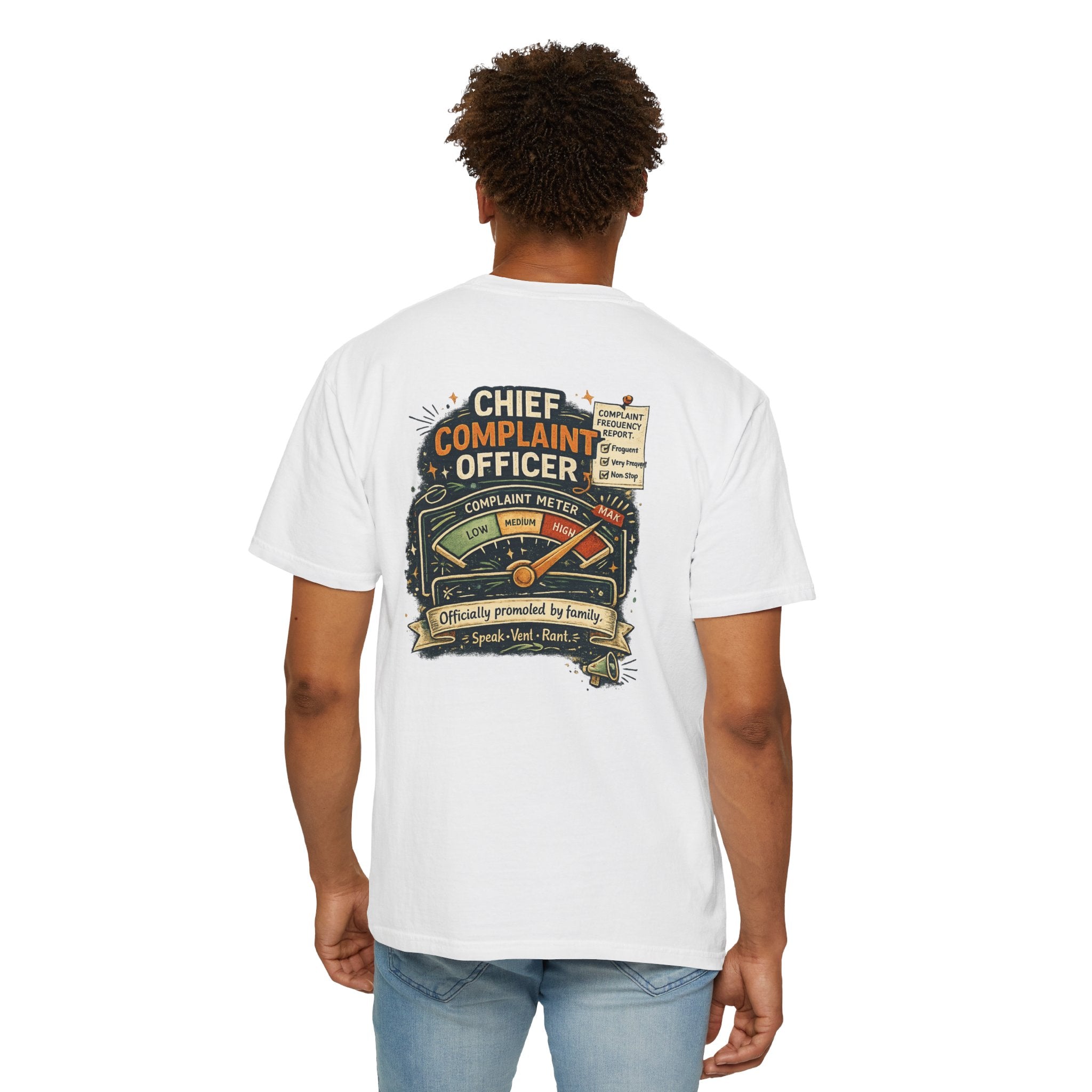 Chief Complaint Officer — Funny Rakhi T-Shirt for Siblings 📋