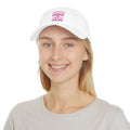 Model wearing Bhai Ka ATM rakhi cap, front view, white
