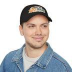 Built-In Best Friend Cap – Wear Pardesi Certified Chaos cap styled on model in denim jacket, side view