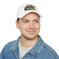 Model wearing Chief Complaint Officer rakhi cap, front view, white