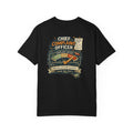 Chief Complaint Officer Tee – Wear Pardesi Certified Chaos streetwear tee flat lay showing back graphic, black colorway