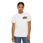 Chief Complaint Officer Tee – Wear Pardesi Certified Chaos streetwear tee front chest print on model, black colorway