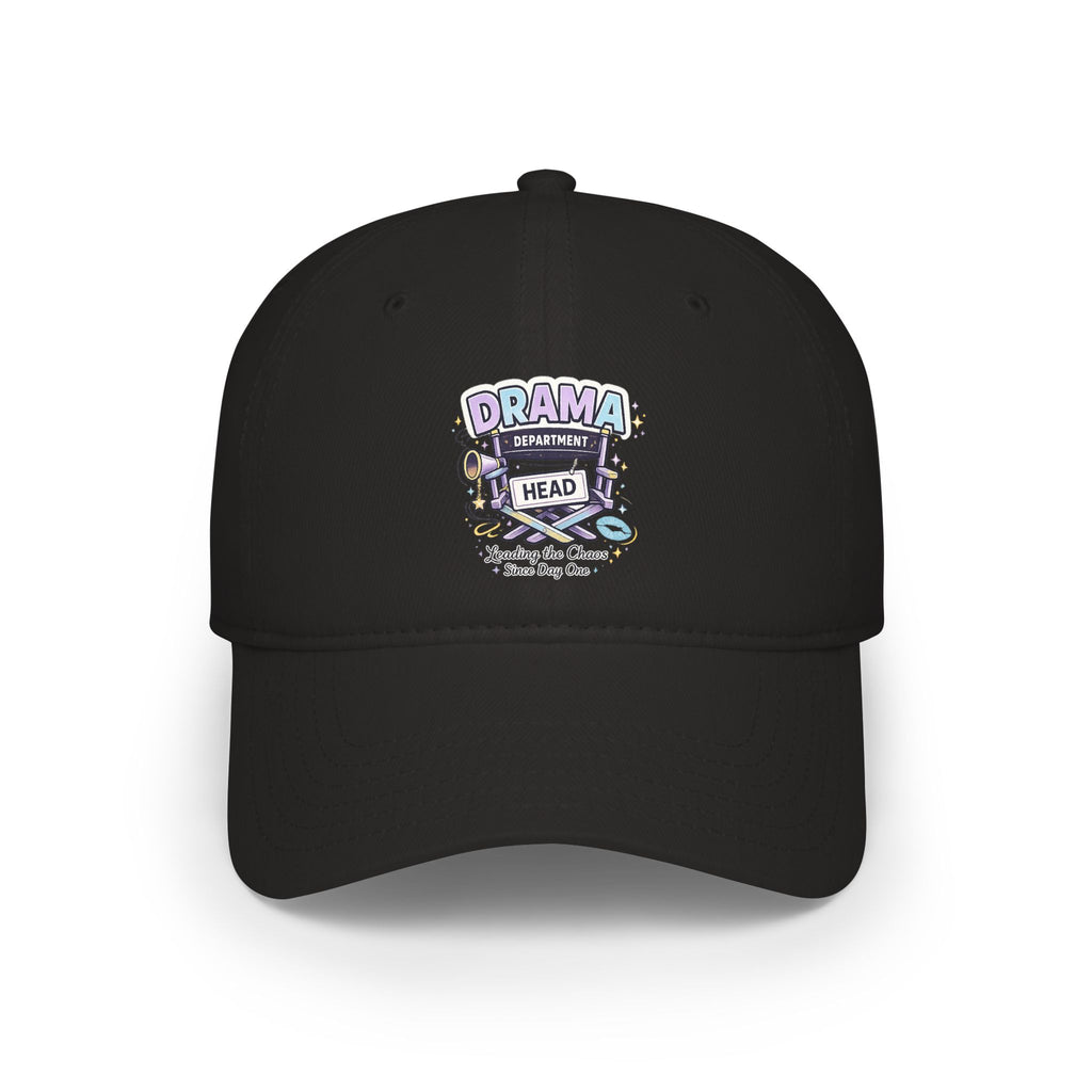 Drama Department Head rakhi cap flat lay, black colorway