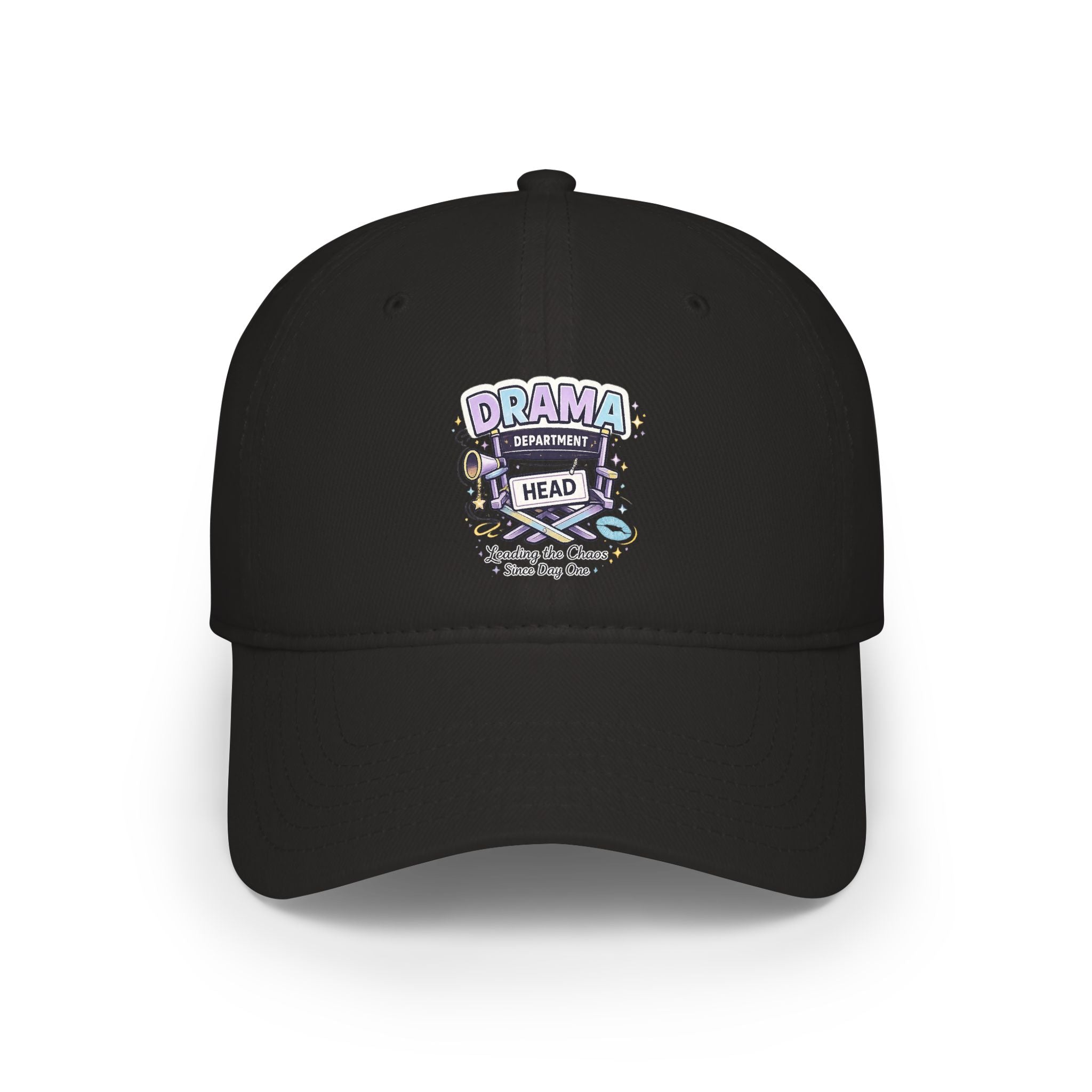 Drama Department Head rakhi cap flat lay, black colorway
