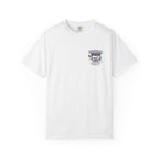 Drama Department Head Tee – Wear Pardesi Certified Chaos streetwear tee flat lay showing front chest print, white colorway