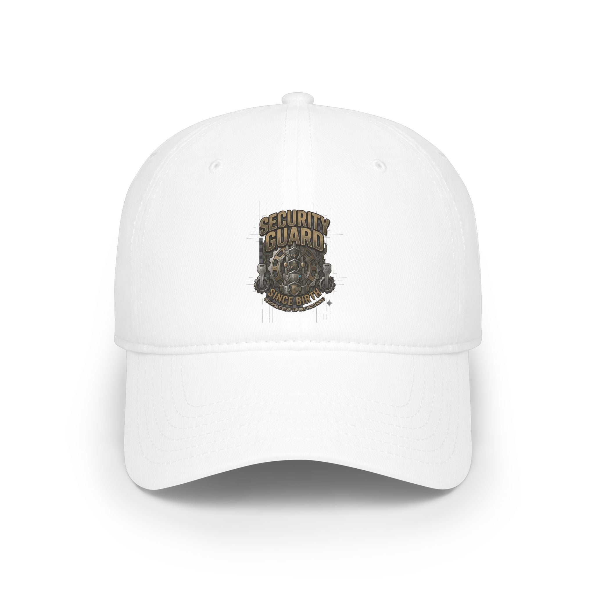 Security Guard rakhi cap flat lay, white colorway
