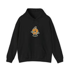 Front of a black hoodie with a small N Seoul Tower print and kangaroo pocket